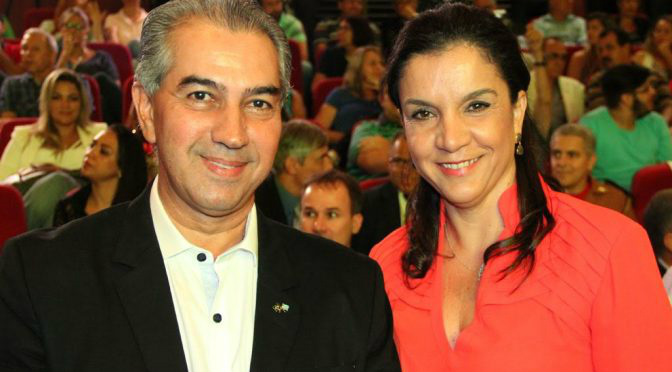  Governador Reinaldo Azambuja e primeira-dama do Estado, Fátima Azambuja. Foto: Chico Ribeiro