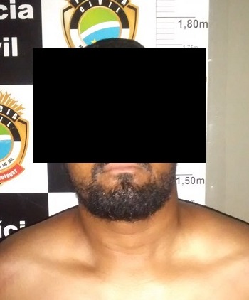 O autor do feminicídio F.A.B.R. (32 anos) foi preso na noite de quarta (23) em Aparecida do Taboado (MS). Foto: Polícia Civil.
