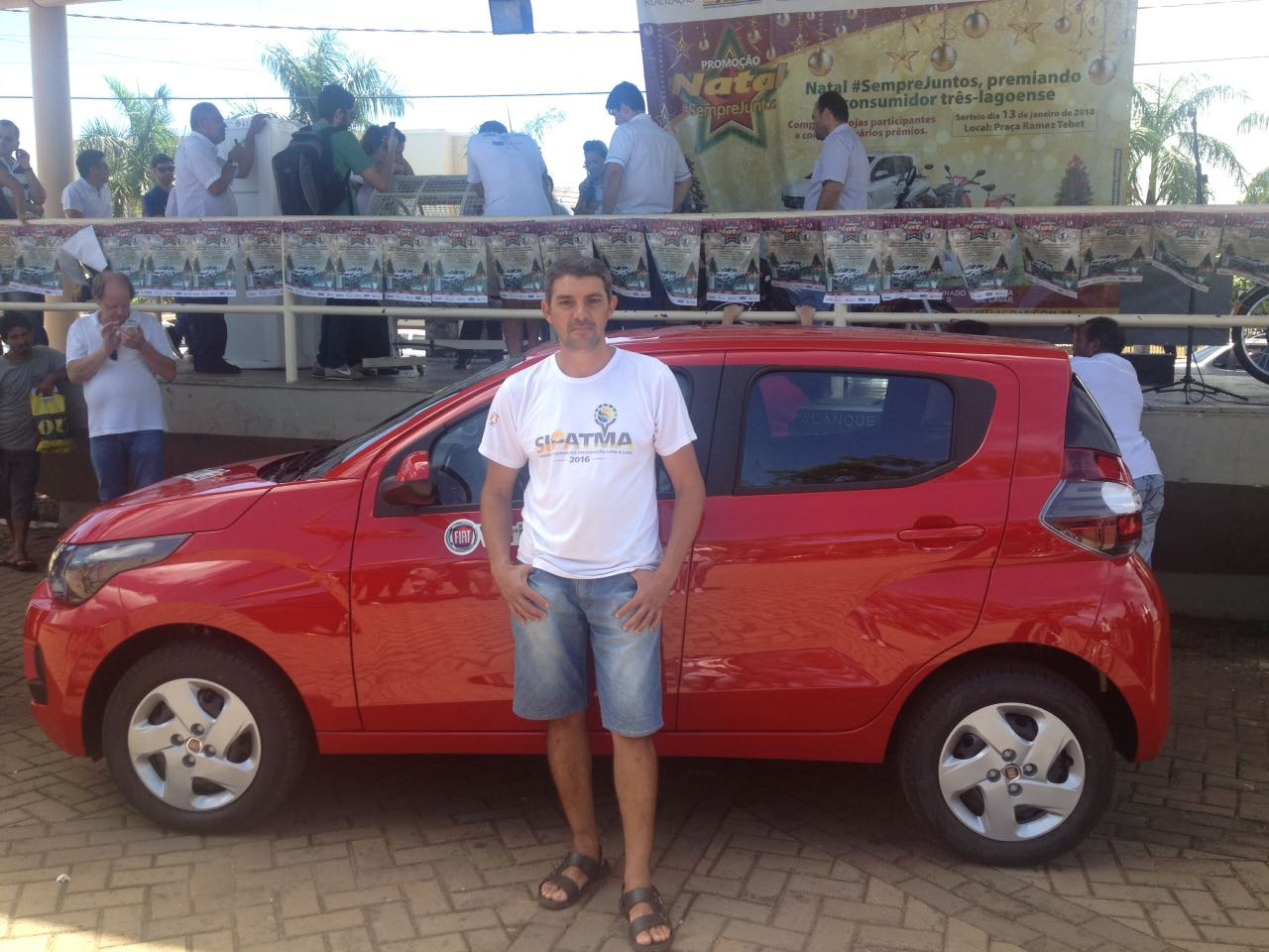 Rosimarcos foi o ganhador do carro 0 km. Foto: Rádio Caçula
