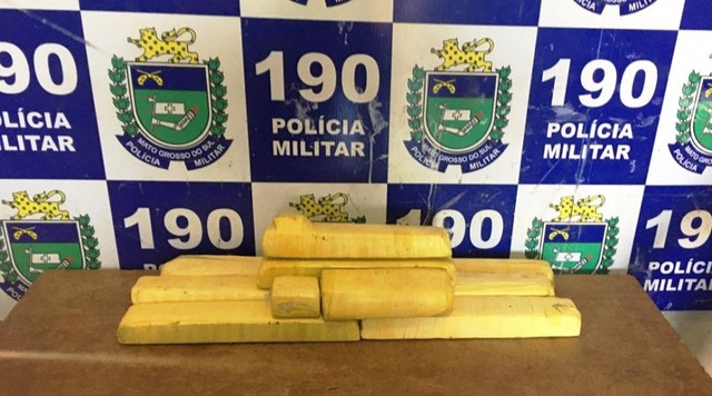 Drogas apreendidas com jovem na Rodoviária de Três Lagoas. Foto: 2º BPM. 
