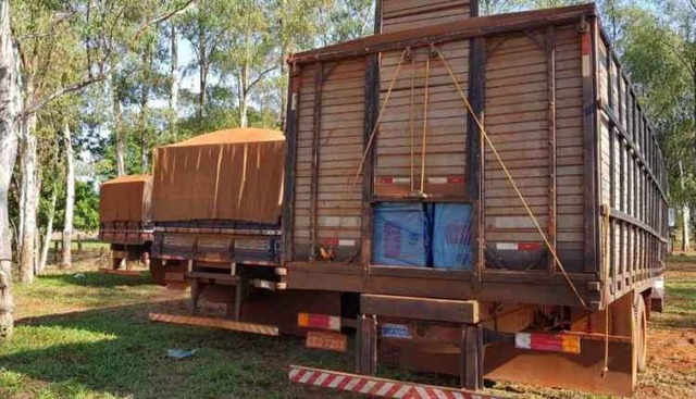 Oito pessoas foram presas e sete caminhões apreendidos (Foto: Divulgação)