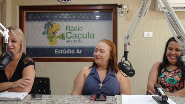 Esquerda para direita: Alessandra da Cruz Madia, Idanete Ramos Queiroz e Ana Cristina de Andrade