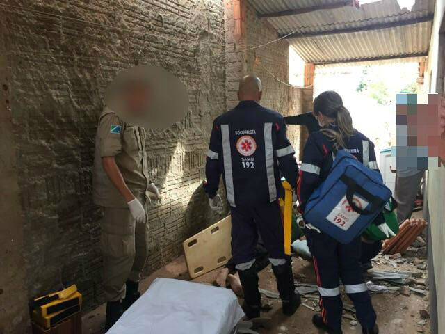 Homem sofre queda do telhado de uma residência, no Bairro Paranapunga em Três Lagoas