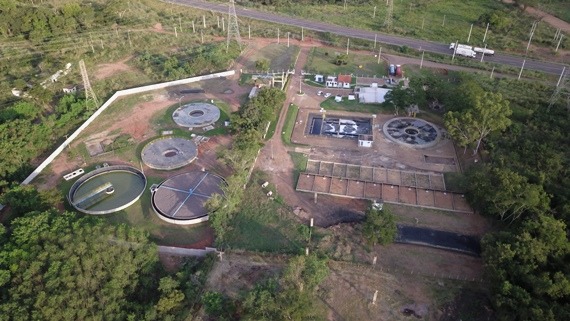 Estação de tratamento de Esgoto (ETE) de Jupiá. Foto: Sanesul.