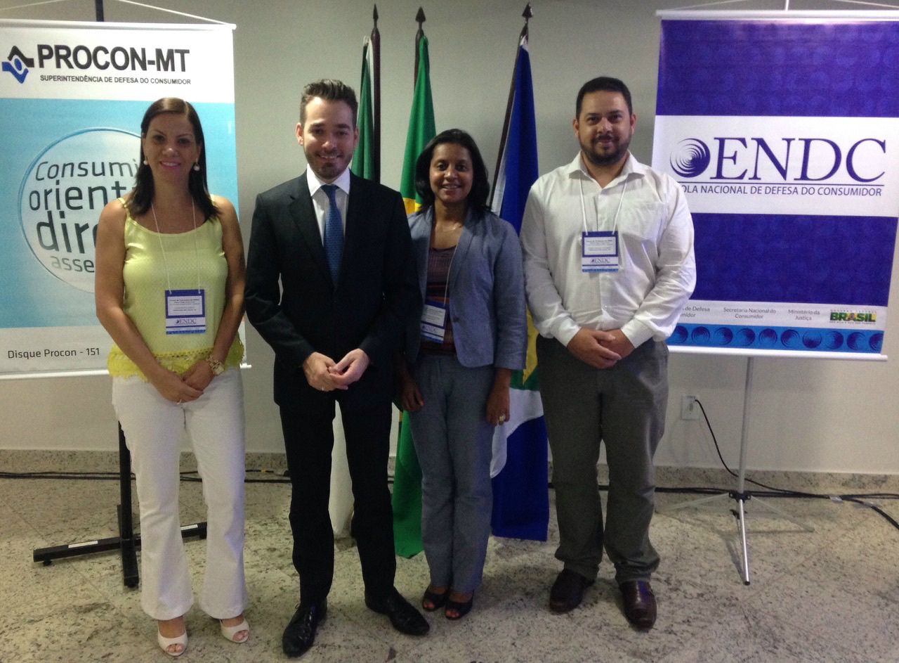 Lilian Campos,Amaury Oliva Diretor do Departamento de Proteção e Defesa do Consumidor , Gisela Simona Superintende do Procon de Mato Grosso  e Sidney Cudeiro Coordenador  de Gestão Pública de Três Lagoas.
