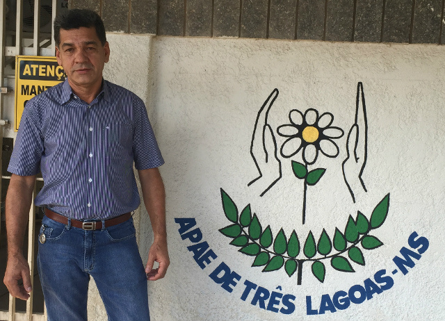 Luiz Fausto Rodriges, presidente da APAE Três Lagoas.Foto: Rádio Caçula