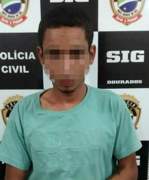 Cleiton foi preso na manhã desta segunda-feira em Dourados - Fotos: Osvaldo Duarte