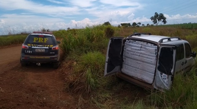 Carregamento de cigarro apreendido em Campo Grande. - Foto: Divulgação