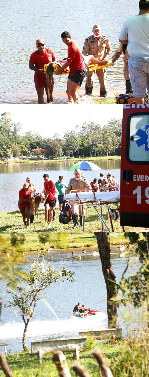 Adultos pilotam acompanhados por crianças