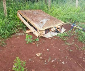 Depois de ser assassinado, Jair foi colocado dentro de cama box- Divulgação PM