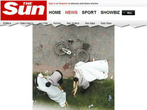Pouco antes de ser encontrado sem vida, o casal fazia sexo contra a janela de um apartamento, que não resistiu às investidas e se quebrou.Foto: The Sun 