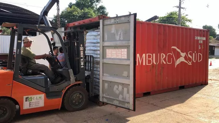 Container onde foram encontrados sete corpos em decomposição. Foto: Divulgação/ ABC Color.