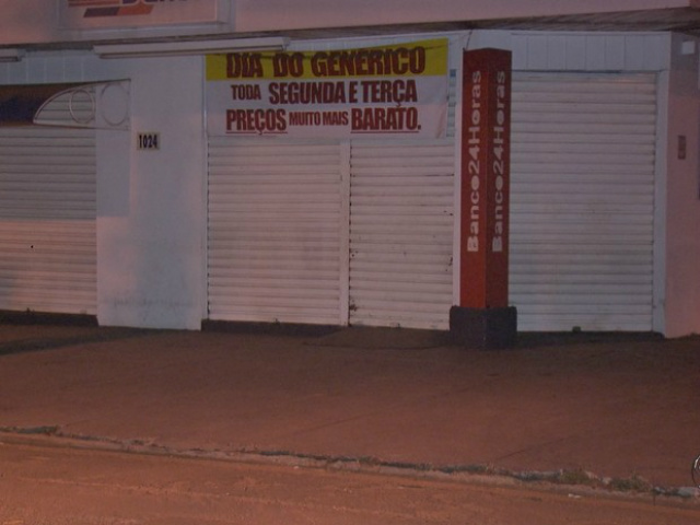 Assalto à farmácia na capital de MS (Foto: Reprodução/ TV Morena)