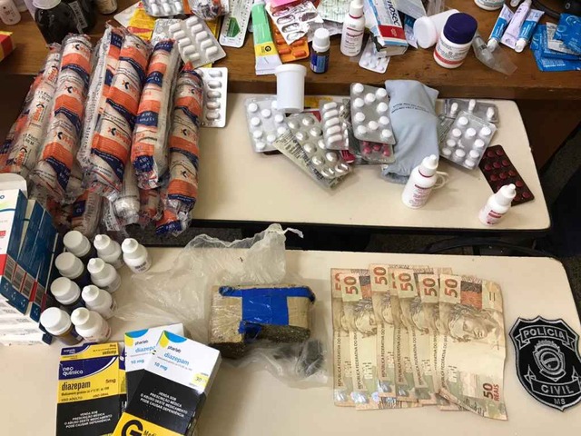 Medicamentos apreendidos pela Polícia Civil. Foto: Divulgação