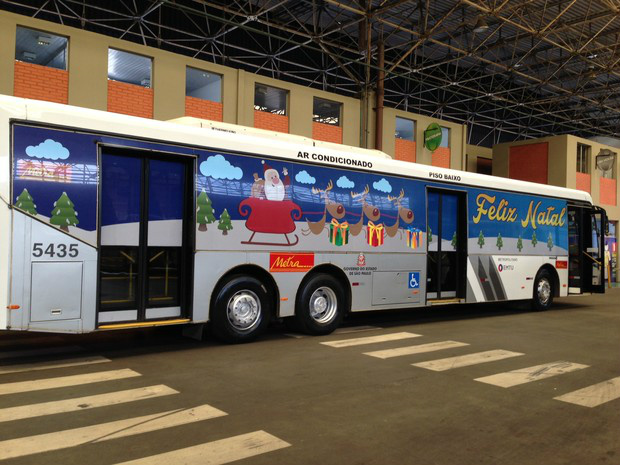 Ônibus no ABC paulista terá motorista Papai Noel (Foto: Divulgação/Metra)